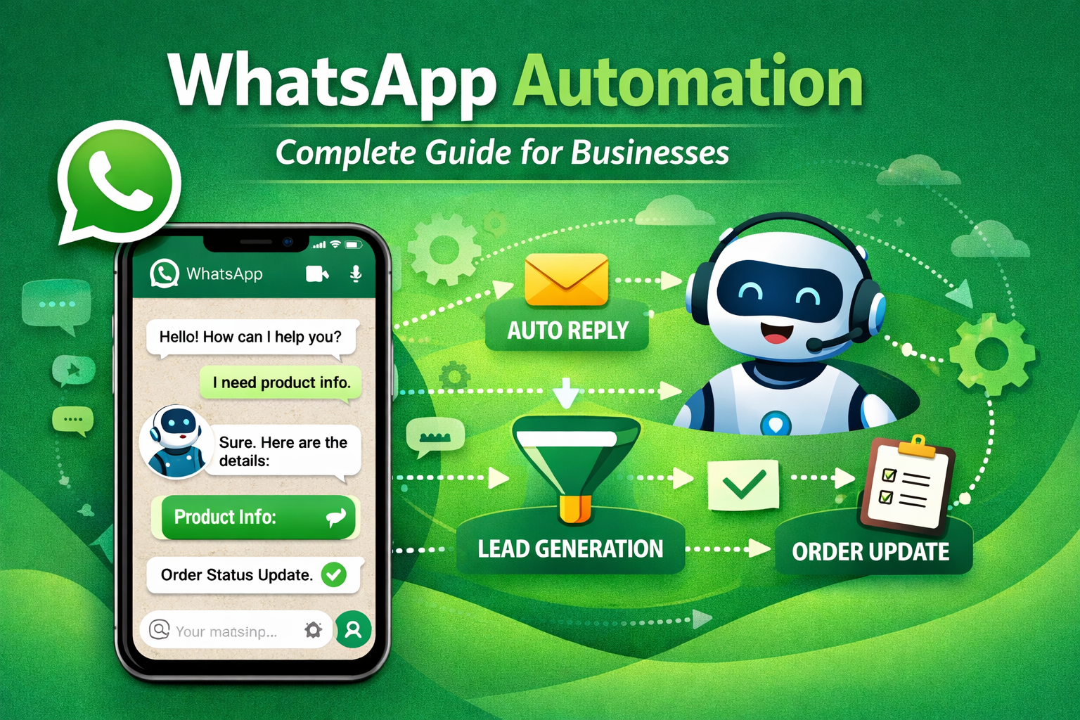 WhatsApp Automation complete guide for businesses with chatbot and auto reply system